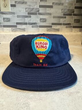 Rare Vintage Burger King Hot Air Ballon Team BK Strohm Hat! Made In The USA!
